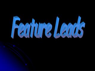 Feature Leads