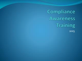 Compliance Awareness Training