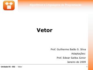 Prof. Guilherme Baião S. Silva Adaptações: Prof. Edwar Saliba Júnior Janeiro de 2009