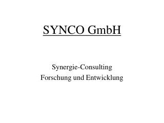 SYNCO GmbH