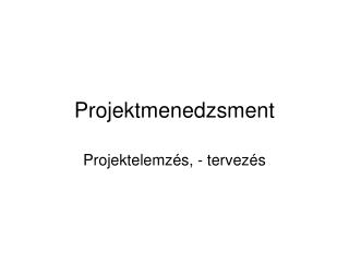 Projektmenedzsment