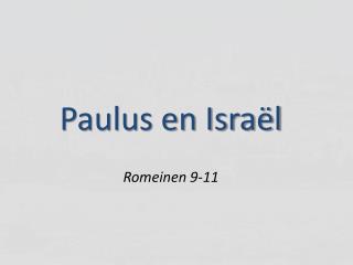 Paulus en Israël