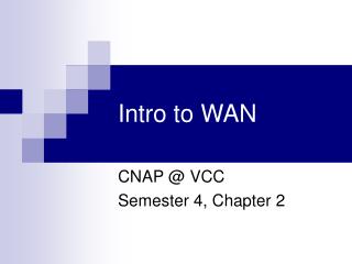 Intro to WAN