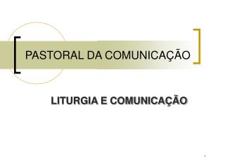PASTORAL DA COMUNICAÇÃO