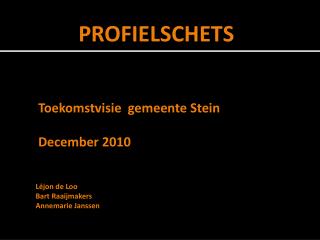 Toekomstvisie gemeente Stein December 2010