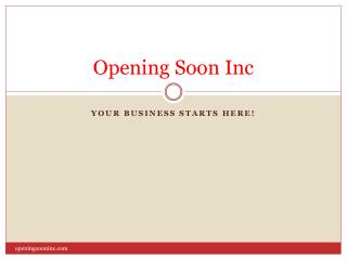Opening Soon Inc