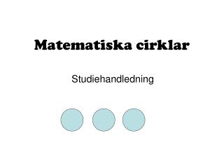 Matematiska cirklar