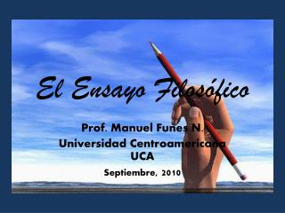El Ensayo Filosófico