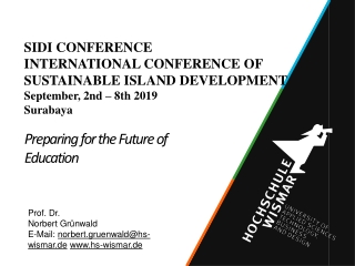 SIDI CONFERENCE INTERNATIONAL CONFERENCE OF SUSTAINABLE ISLAND DEVELOPMENT