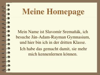 Meine Homepage