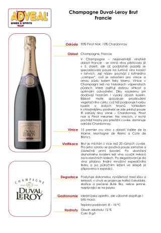 Champagne Duval-Leroy Brut Francie