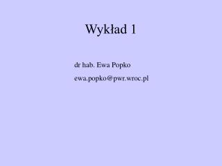 Wykład 1