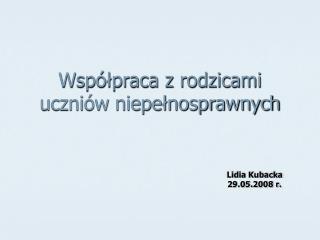 Współpraca z rodzicami uczniów niepełnosprawnych