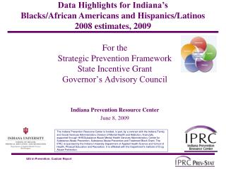 For the Strategic Prevention Framework State Incentive Grant Governor’s Advisory Council