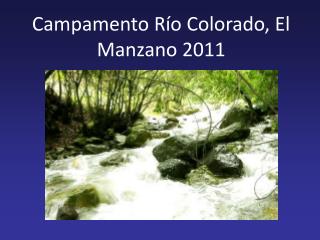 Campamento Río Colorado, El Manzano 2011