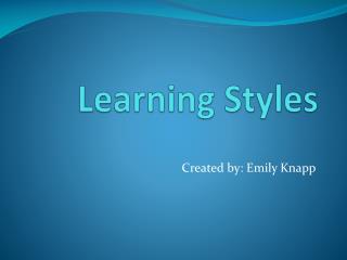 Learning Styles