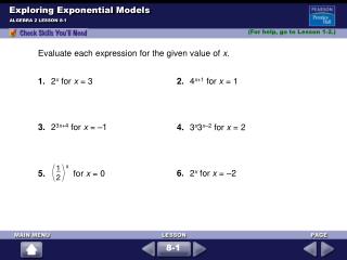 Exploring Exponential Models
