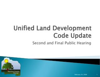 Unified Land Development Code Update