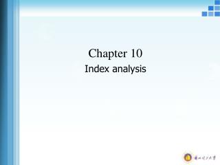 Chapter 10 Index analysis