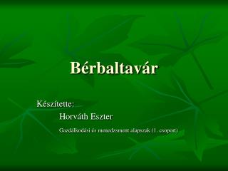 Bérbaltavár