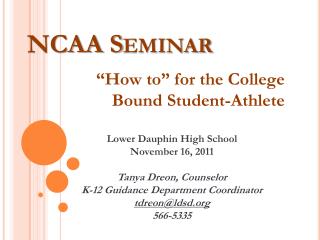 NCAA Seminar