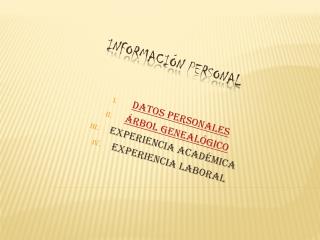 Información Personal