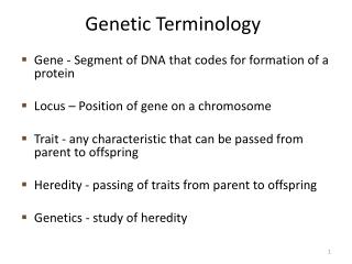 Genetic Terminology