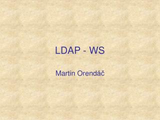 LDAP - WS