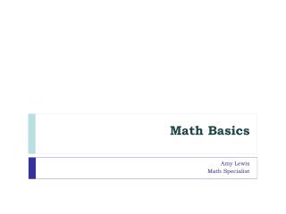 Math Basics