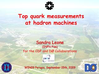 Top quark measurements at hadron machines