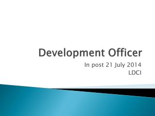 Development Officer