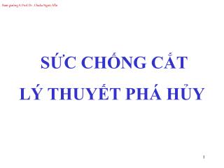 SỨC CHỐNG CẮT LÝ THUYẾT PHÁ HỦY