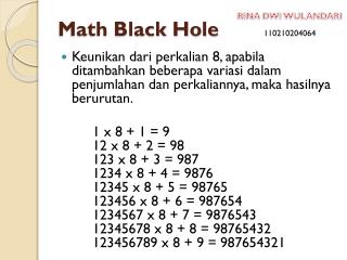 Math Black Hole