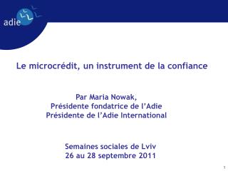 Le microcrédit, un instrument de la confiance