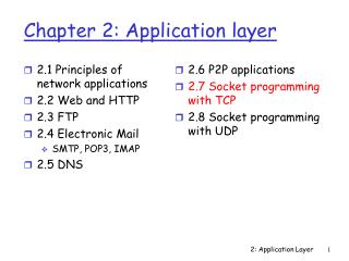 Chapter 2: Application layer