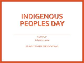 Indigenous peoples day