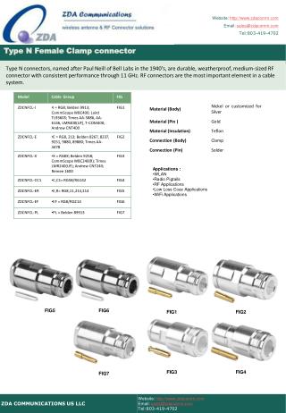Type N Female Clamp connector