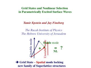 Grid States and Nonlinear Selection in Parametrically Excited Surface Waves