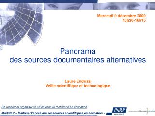 Panorama des sources documentaires alternatives