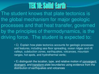 TEK 10: Solid Earth