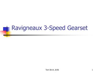 Ravigneaux 3-Speed Gearset