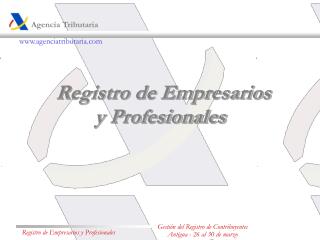 Registro de Empresarios y Profesionales