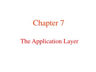 The Application Layer