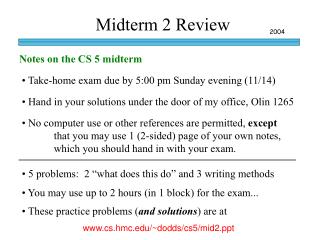 Midterm 2 Review