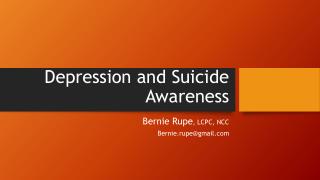 Depression and Suicide Awareness