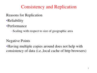 Consistency and Replication