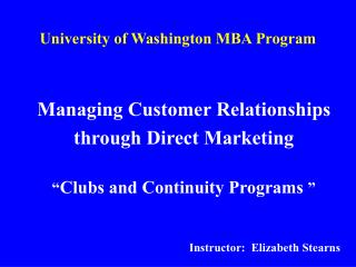 University of Washington MBA Program