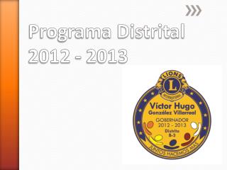 Programa Distrital 2012 - 2013