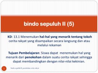 bindo sepuluh II ( 5 )