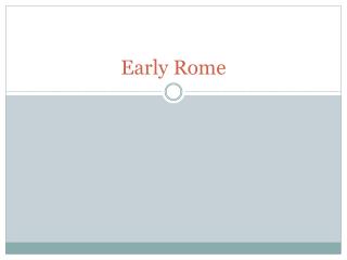 Early Rome